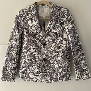 Burberry Girls Floral Cotton Blazer